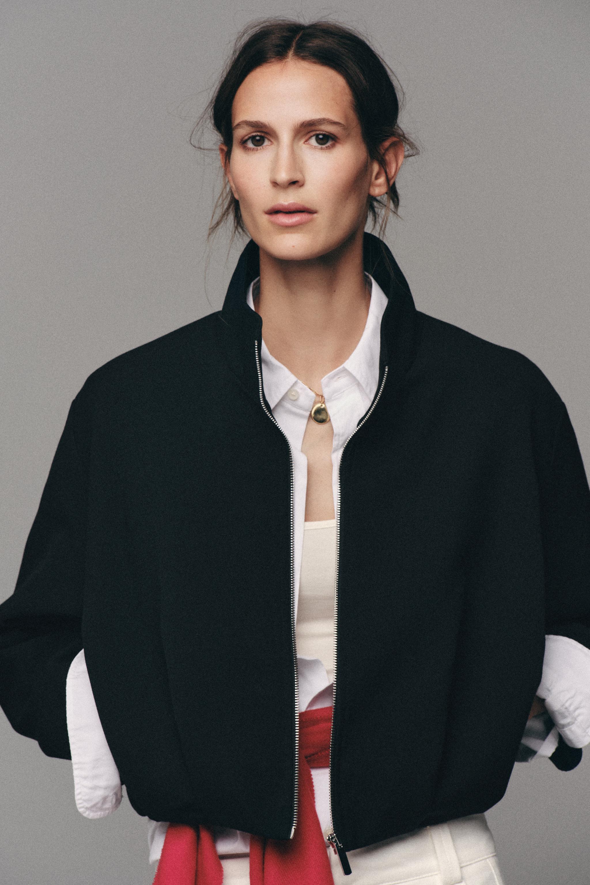 STAND-UP COLLAR BOMBER JACKET